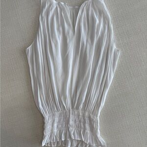 Ramy Brook Elegant White Sleeveless Blouse